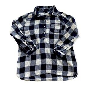 Old Navy Buffalo Check Flannel Pullover Girls Size 8